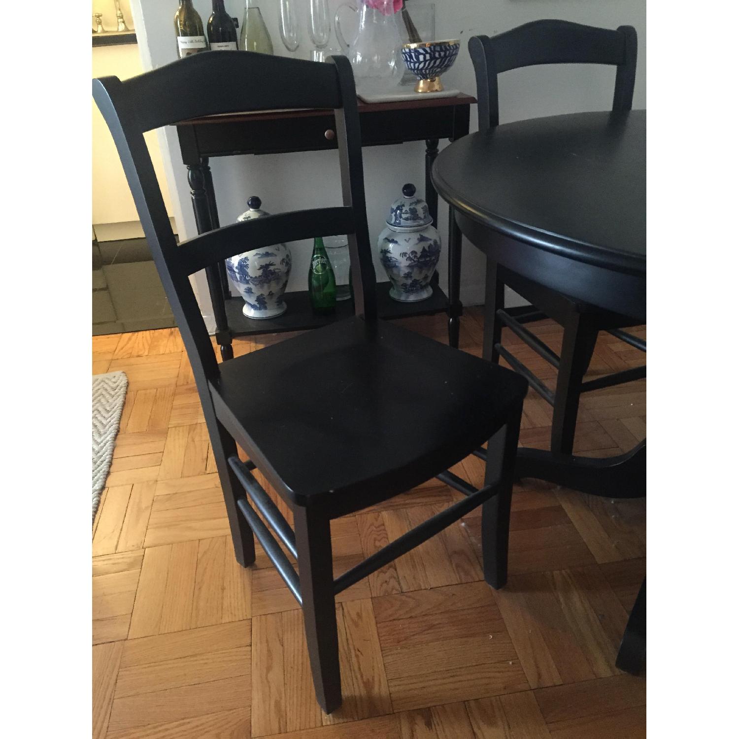 Ballard Designs Augusta Black Dining Table w/ 4 Chairs - AptDeco