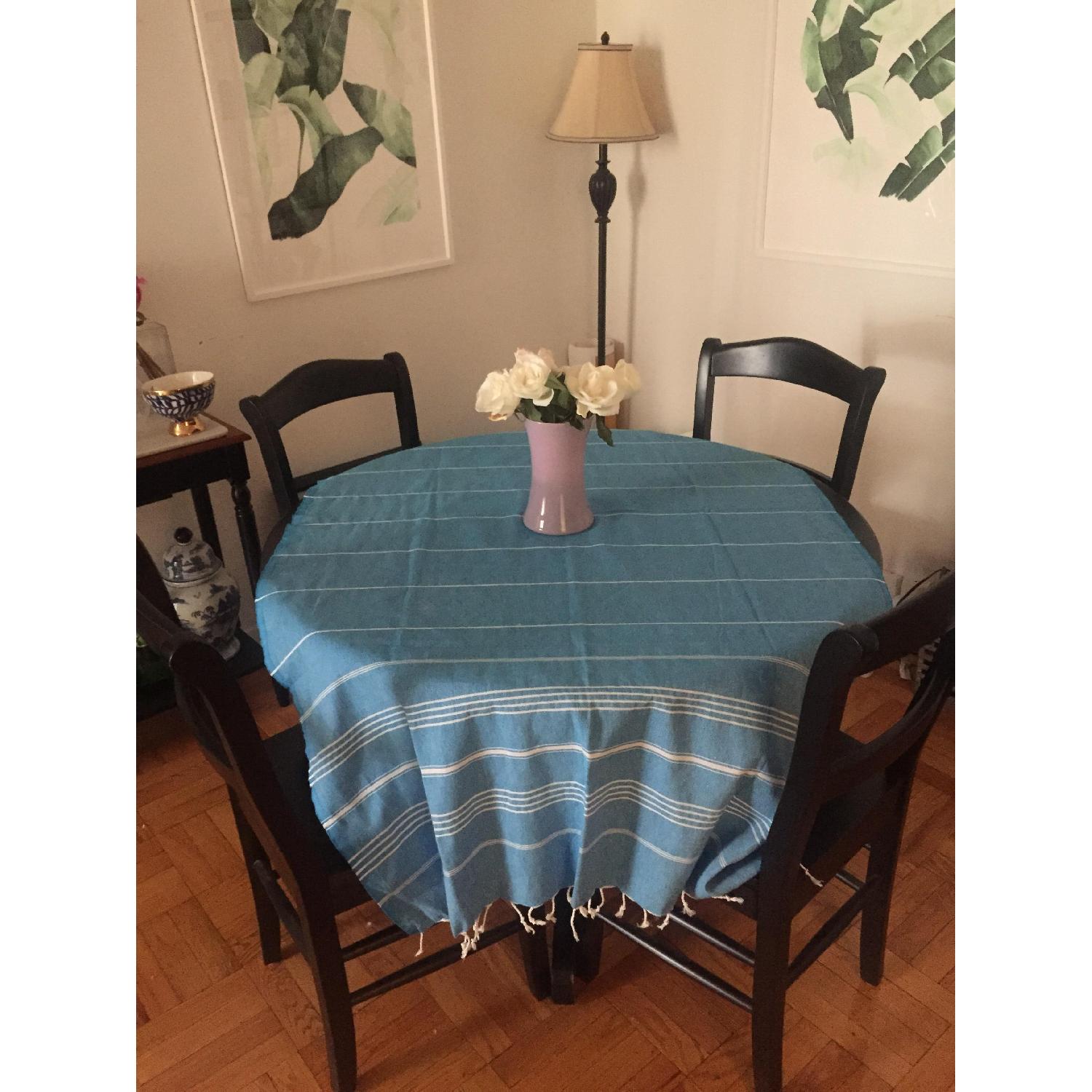 Ballard Designs Augusta Black Dining Table w/ 4 Chairs - AptDeco