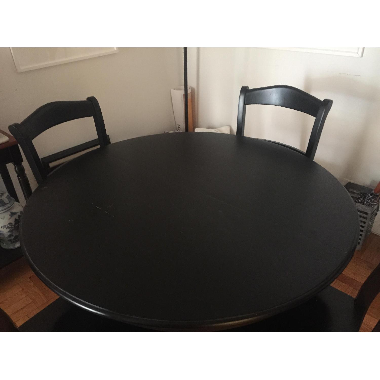 Ballard Designs Augusta Black Dining Table w/ 4 Chairs - AptDeco