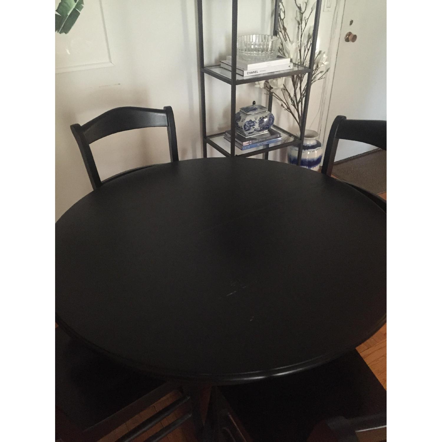 Ballard Designs Augusta Black Dining Table w/ 4 Chairs - AptDeco