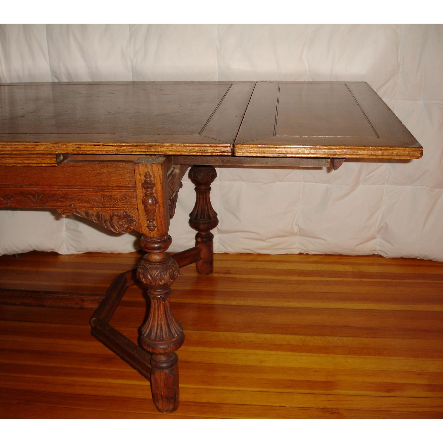 Antique Carved Dining Table - image-5
