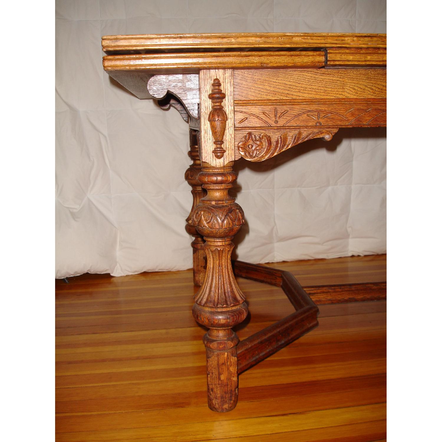 Antique Carved Dining Table - image-7