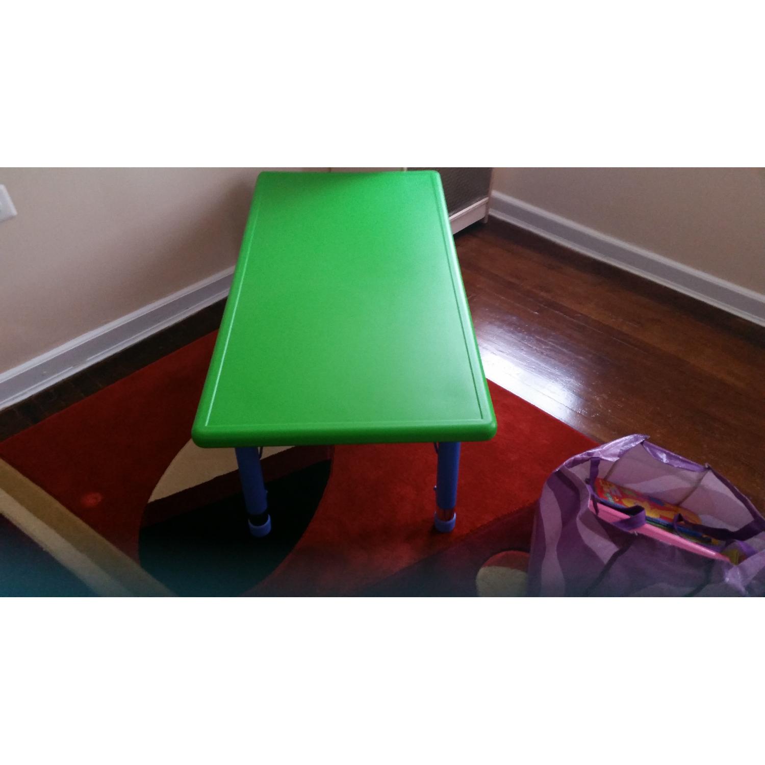 Adjustable Height Rectangular Plastic Activity Table - image-1