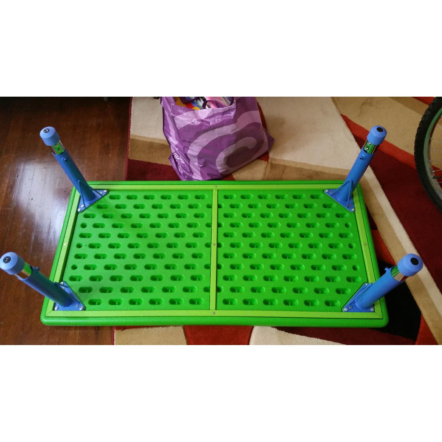 Adjustable Height Rectangular Plastic Activity Table - image-2