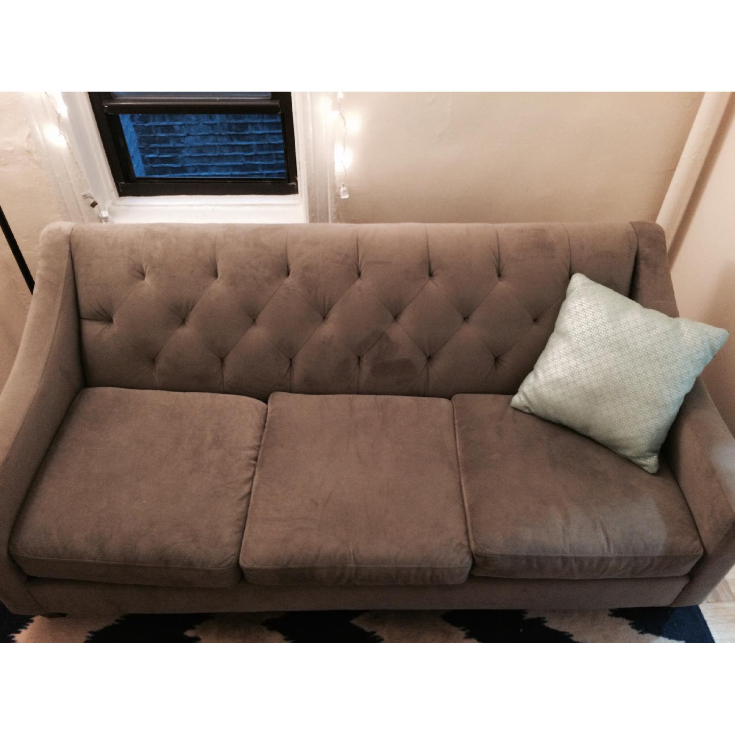 Grey Tufted Sofa - image-5