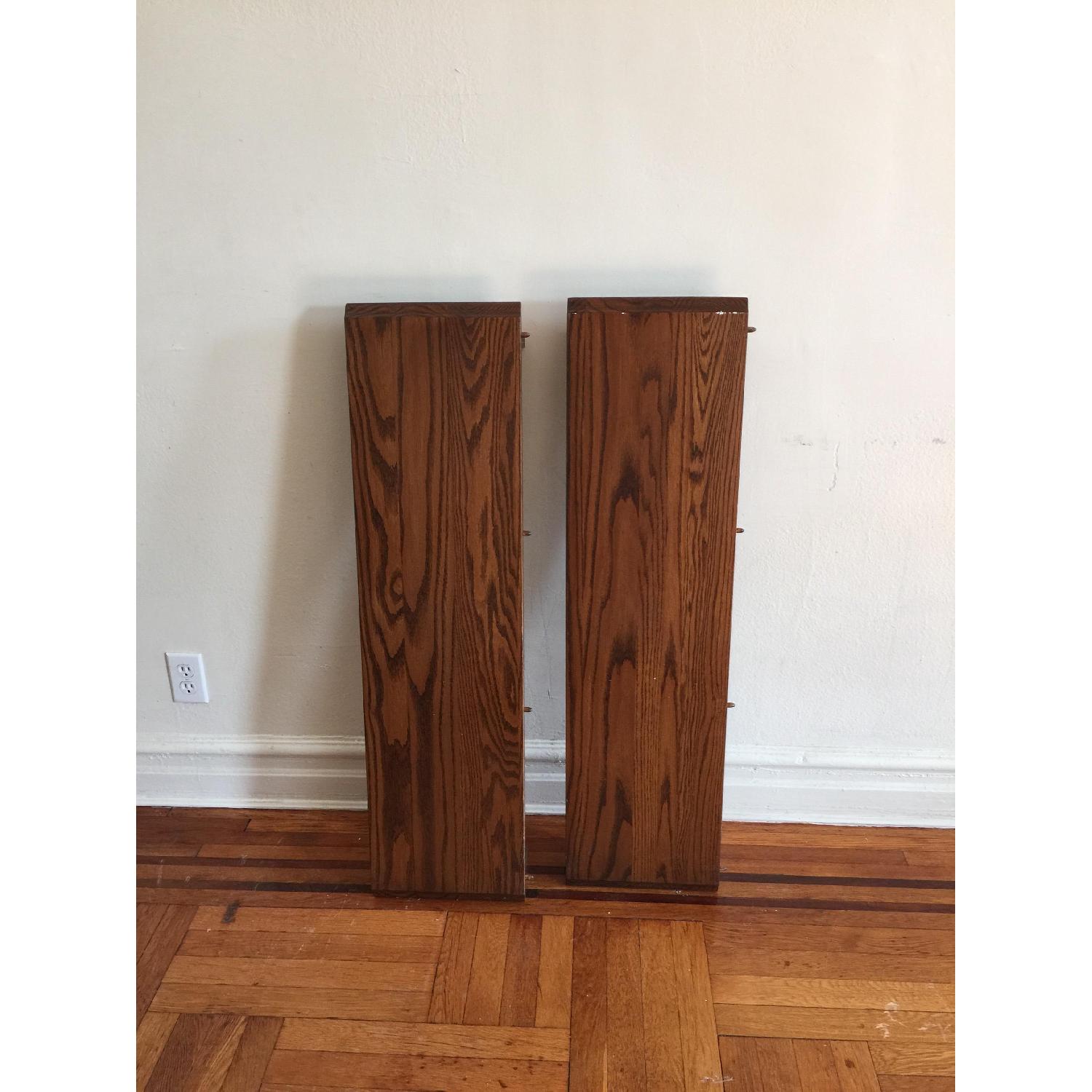 Solid Oak Dining Table w/ 4 Wheatback Chairs - image-4