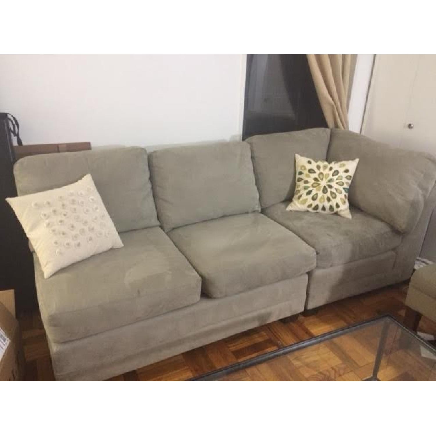 Crate & Barrel Grey Couch - image-1