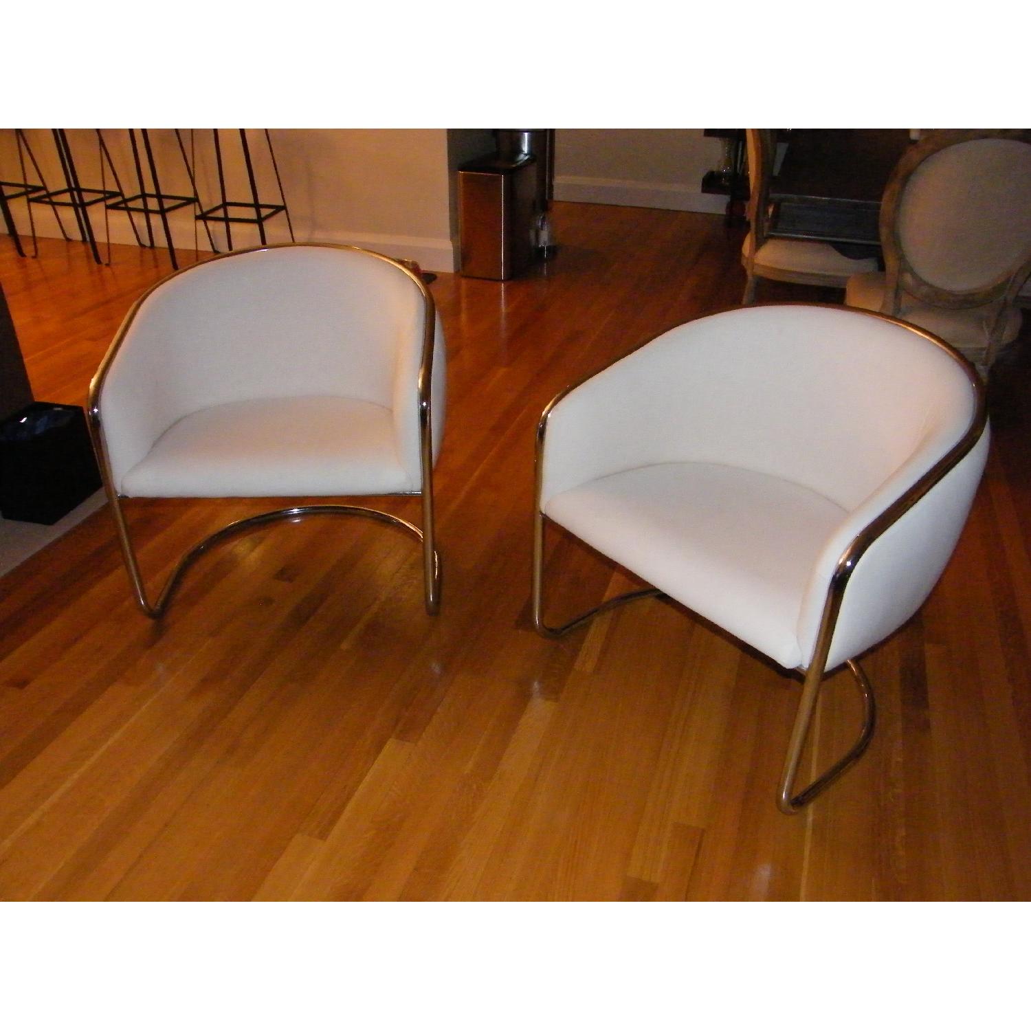 Art Deco Chrome Chairs - Pair - image-1