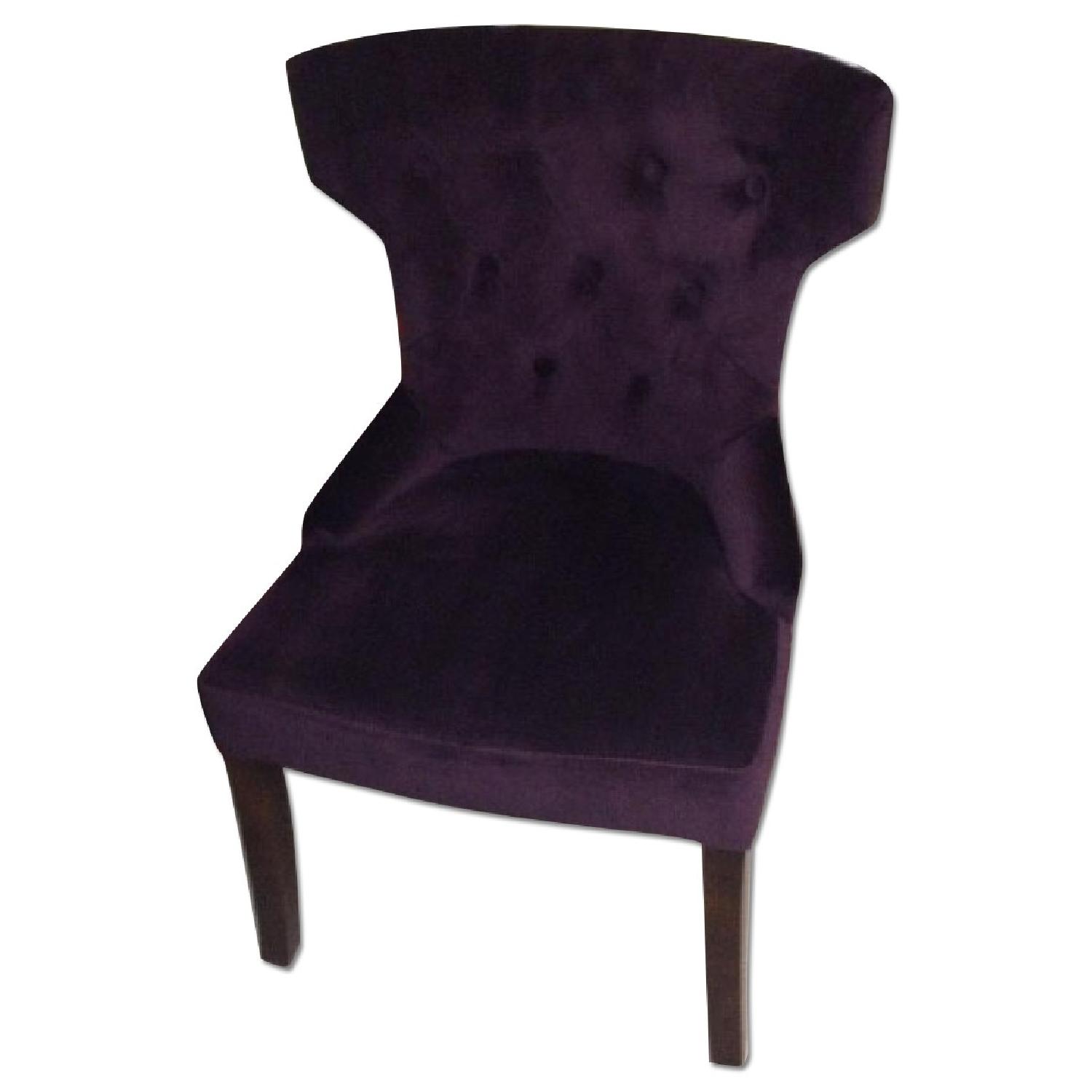 Pier 1 Purple Velvet Dining Chair AptDeco