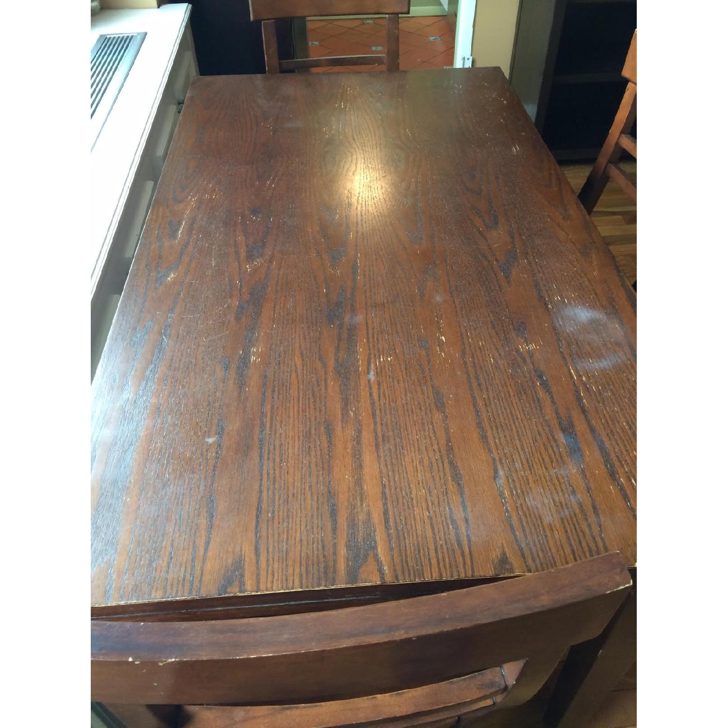 Crate & Barrel Expandable Dining Table w/ Storage & 4 Chairs - image-2