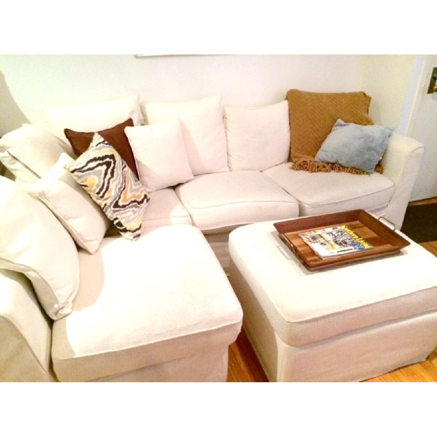 Jennifer Convertibles Ivory Sectional Sofa AptDeco