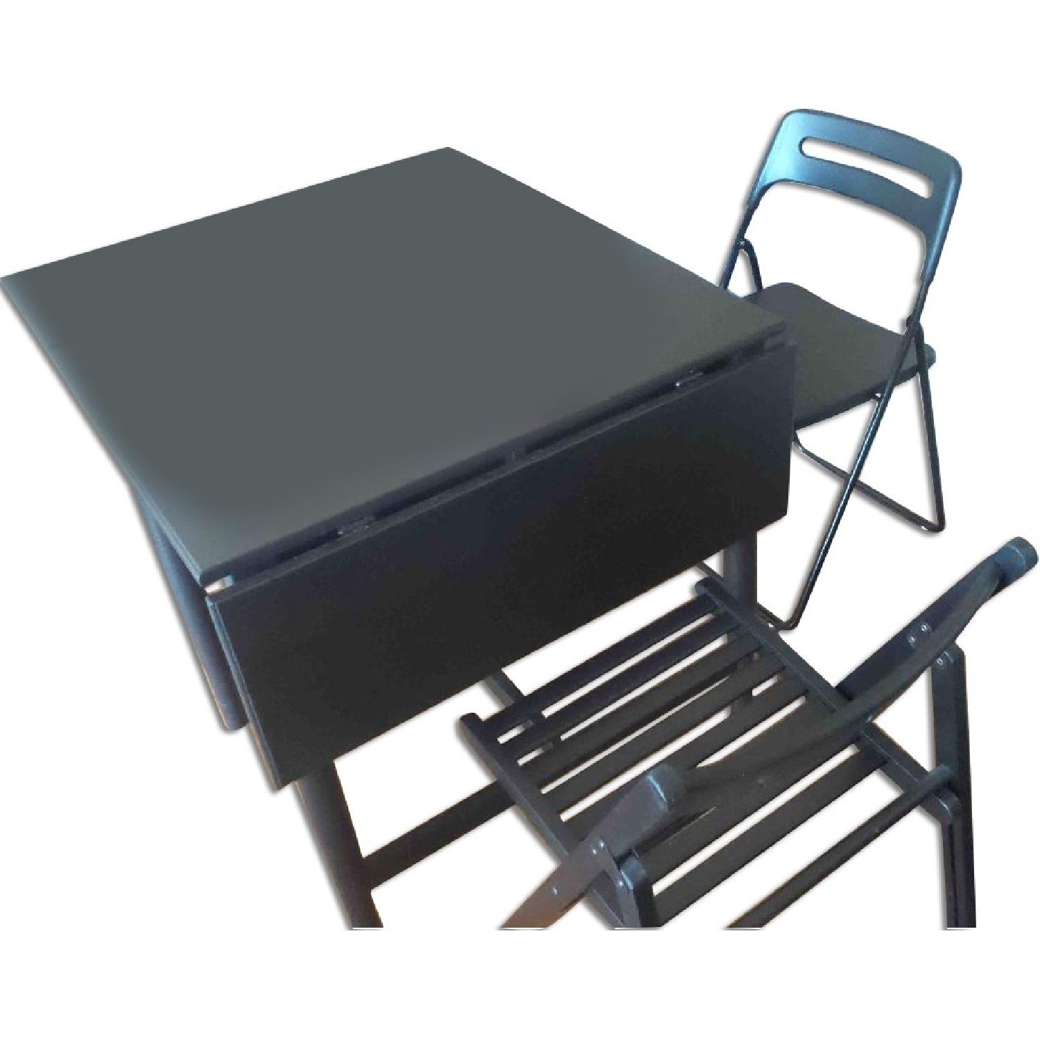 Ikea Drop-Leaf Table w/ 4 Chairs - image-0