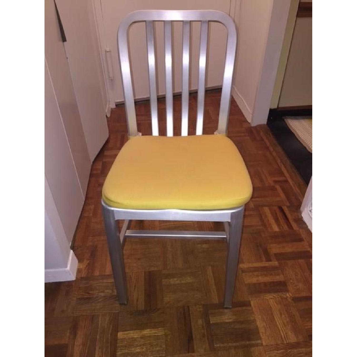 Crate & Barrel Metal Side Chairs Set of 4 AptDeco