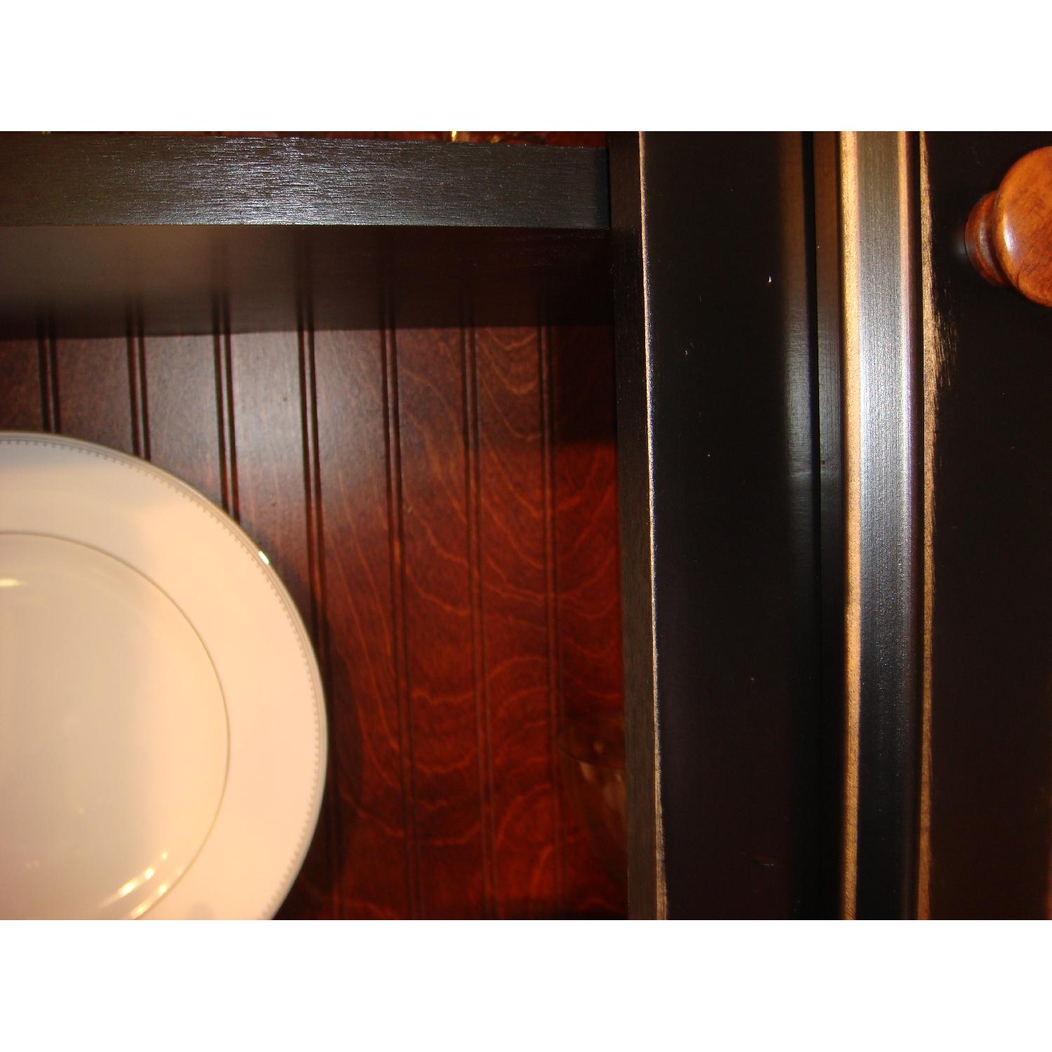 Village Pine Furniture 2 Tone Hutch/China Cabinet - image-2