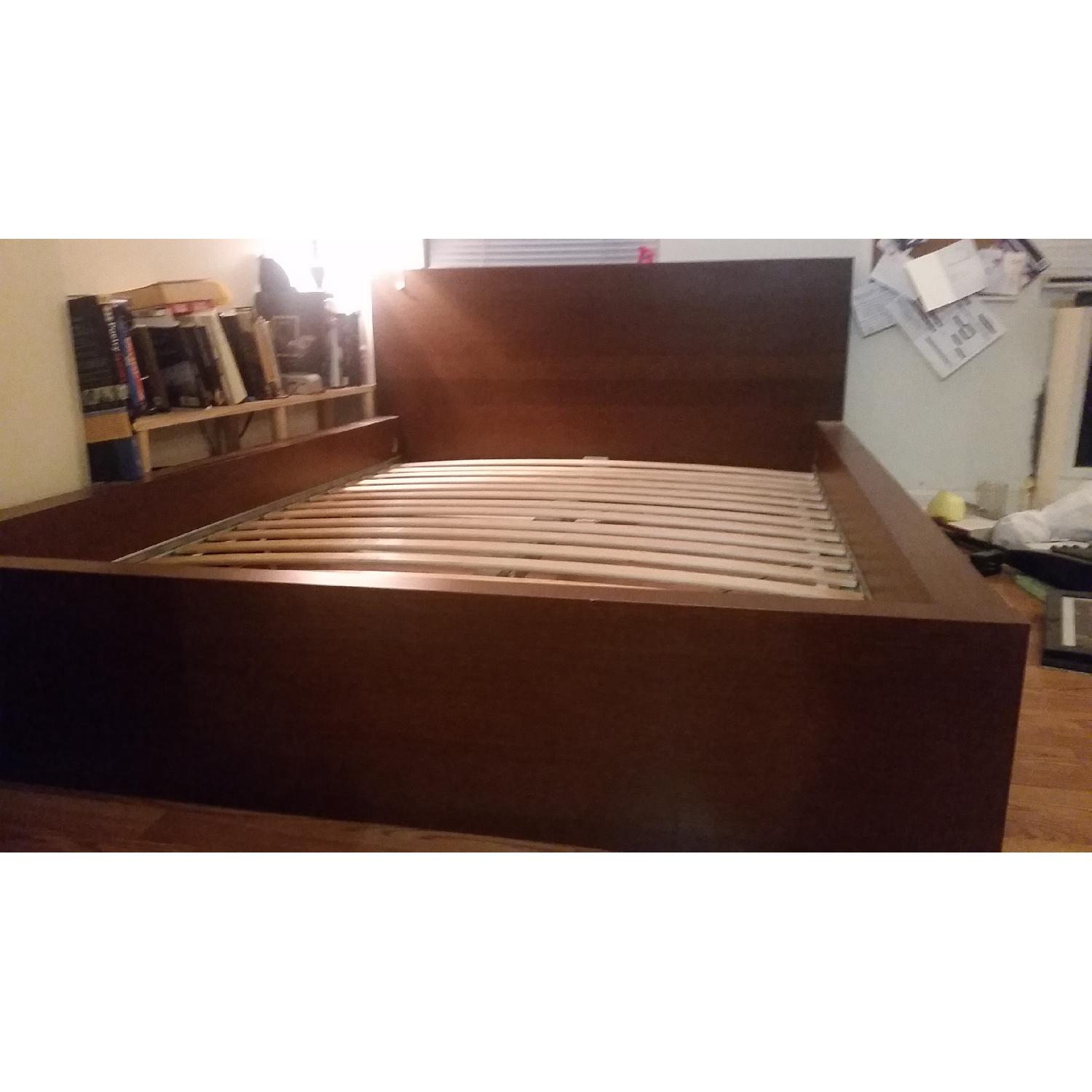 Ikea Malm Bed Frame w/ Slats & Midbeam AptDeco