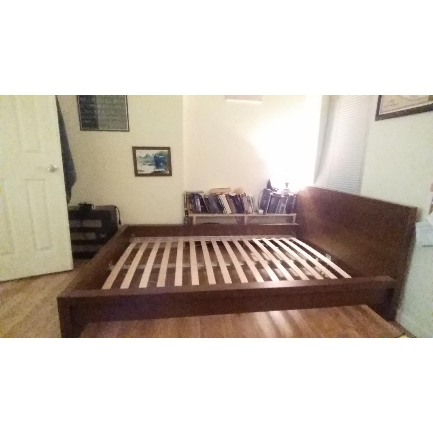 Ikea Malm Bed Frame w/ Slats & Midbeam AptDeco