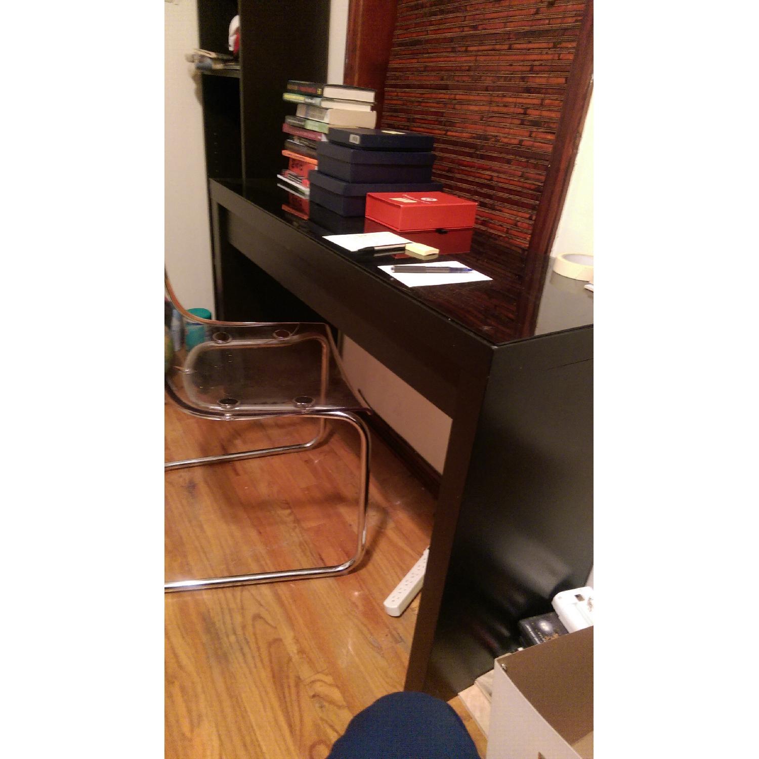 Ikea Malm Black Desk/Dressing Table AptDeco