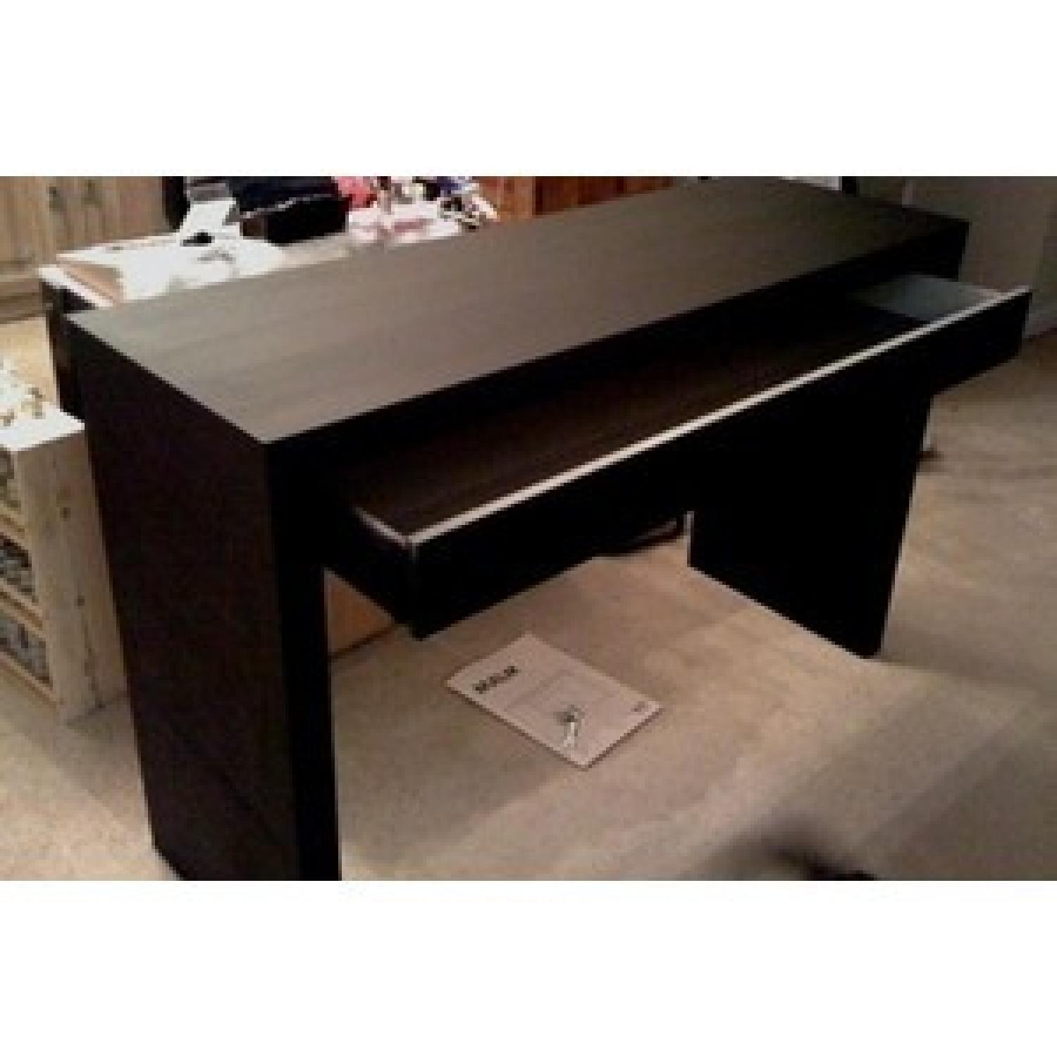 Ikea Malm Black Desk/Dressing Table AptDeco