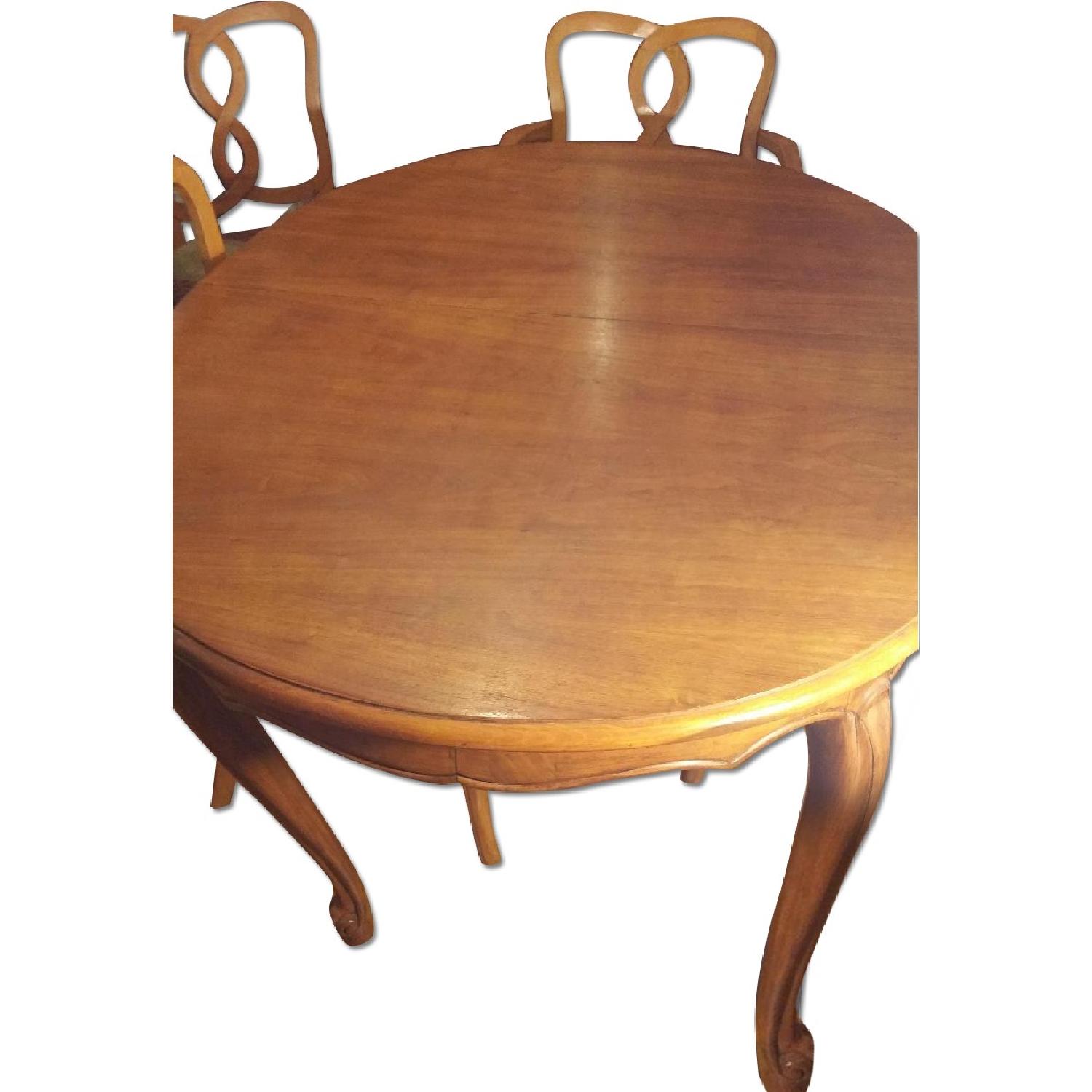 Oak Wood Expandable Dining Table - AptDeco