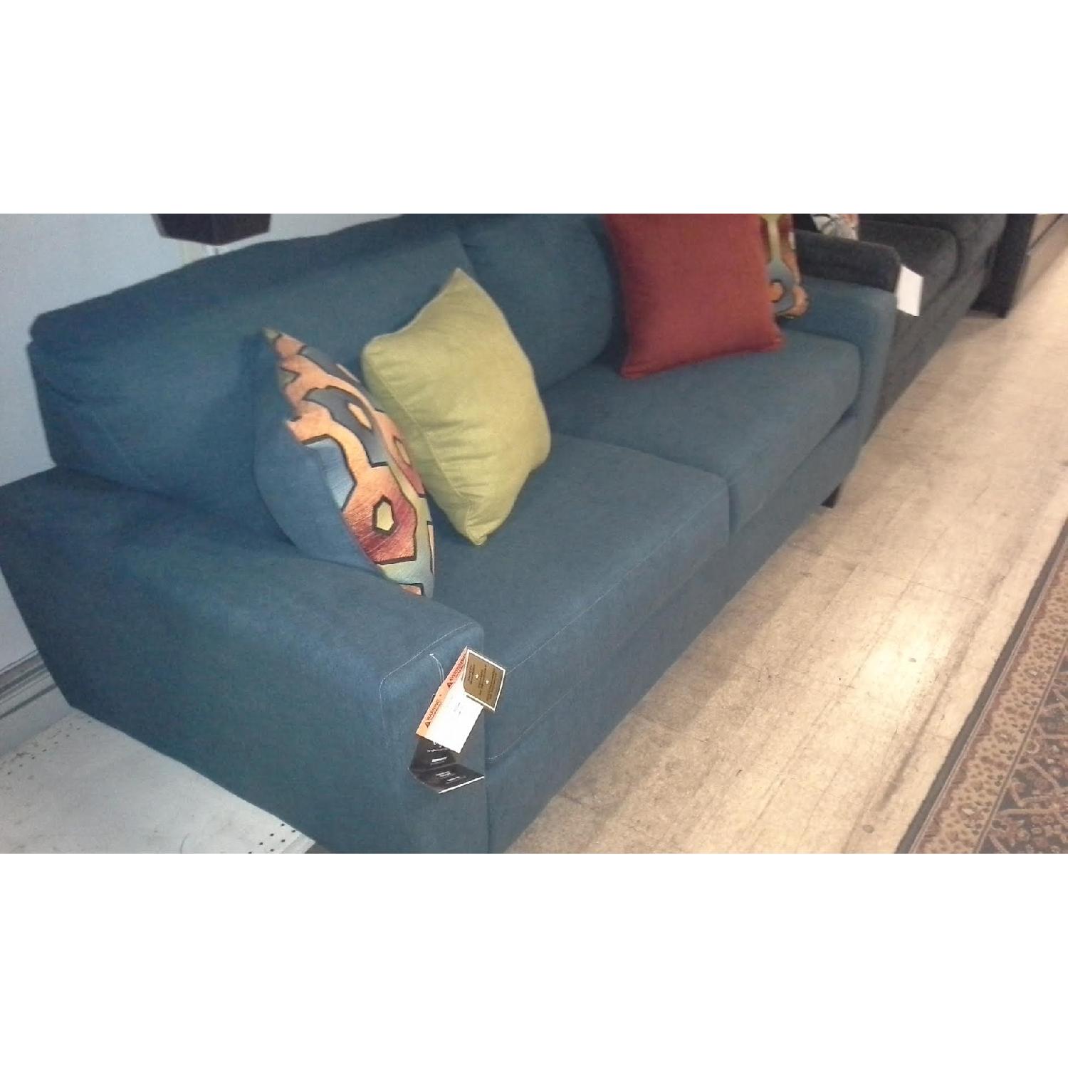 Ashley's Sagen Teal Sofa - image-3