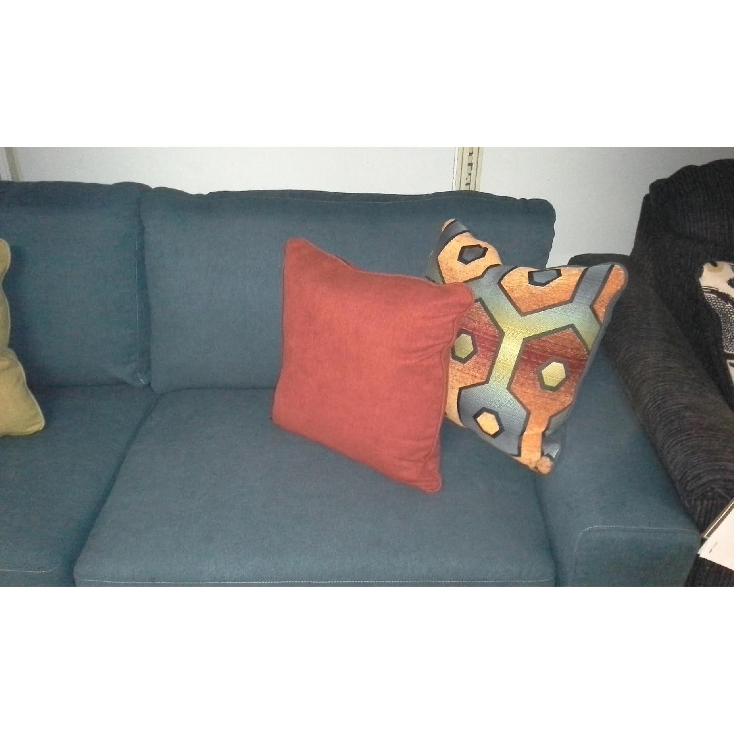 Ashley's Sagen Teal Sofa - image-5