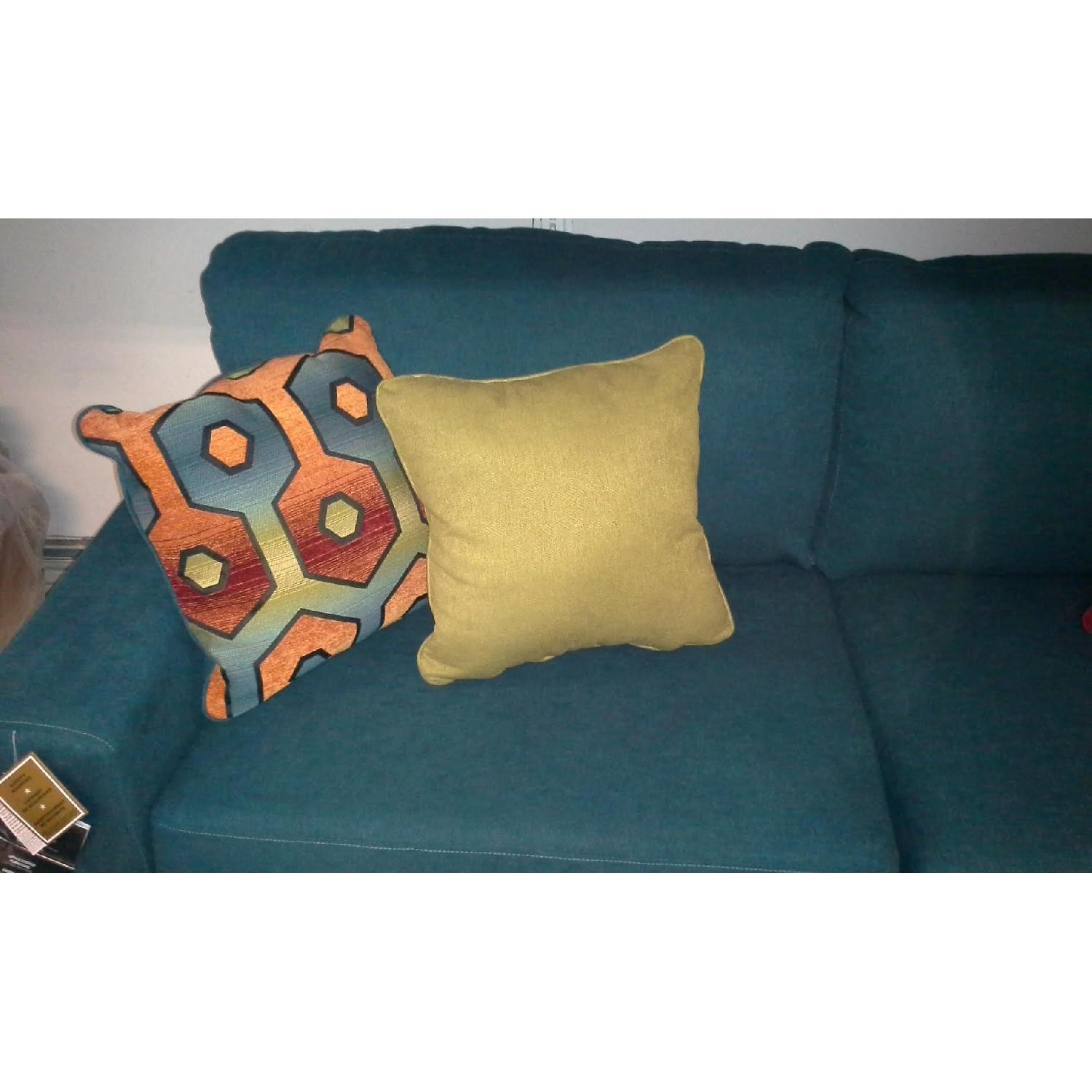 Ashley's Sagen Teal Sofa - image-6