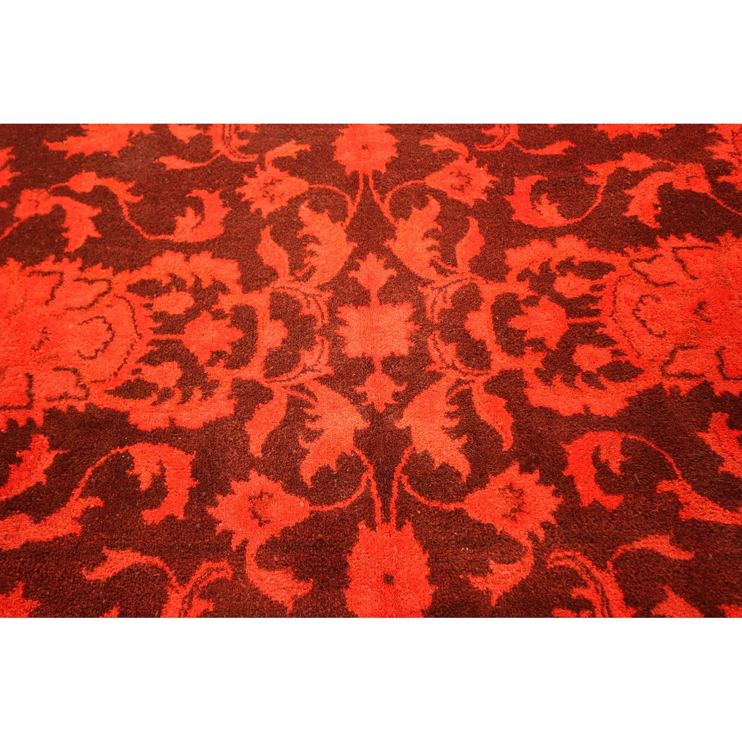 Red Overdyed Hand Knotted Persian Rug - image-6