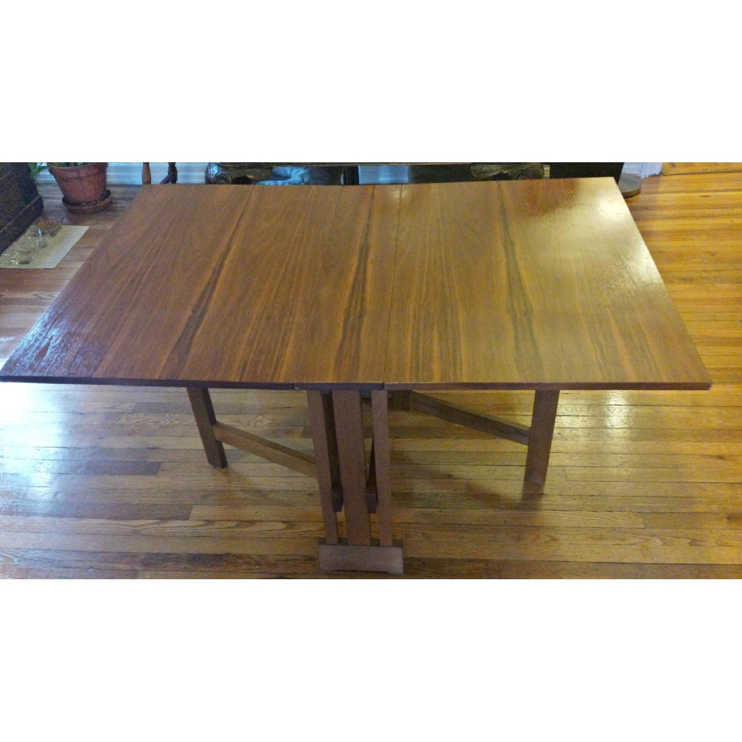 Drop Leaf Wood Dining Table - image-1