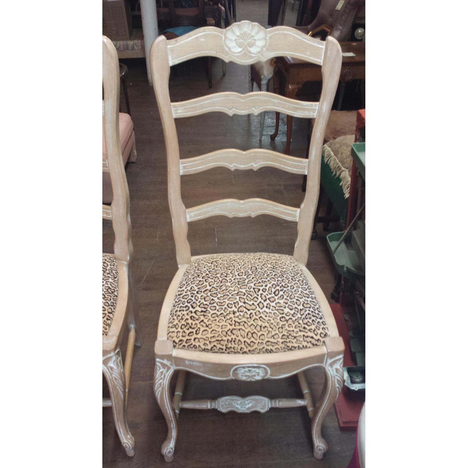 Country-Style White Washed Chairs - Pair - image-2