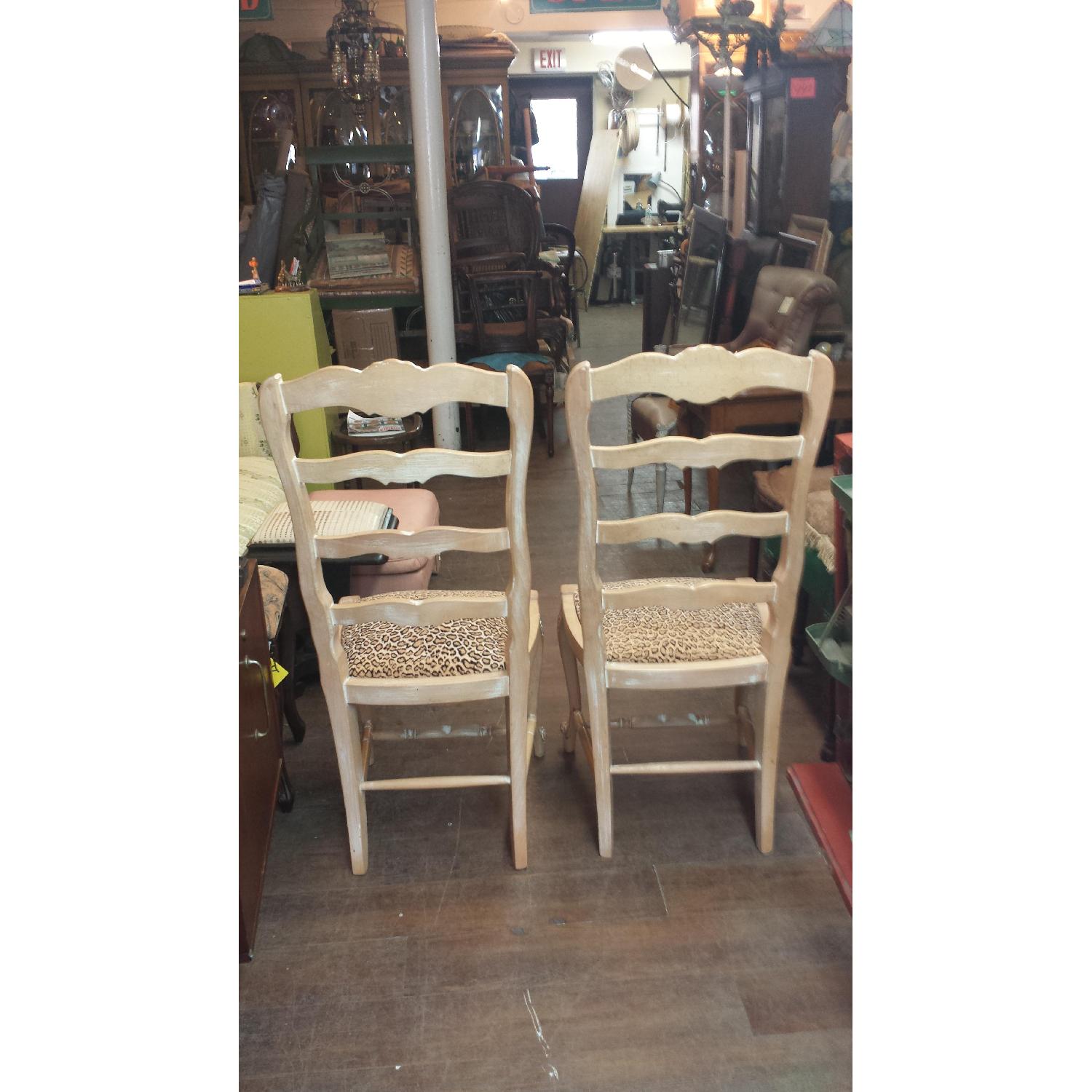 Country-Style White Washed Chairs - Pair - image-3