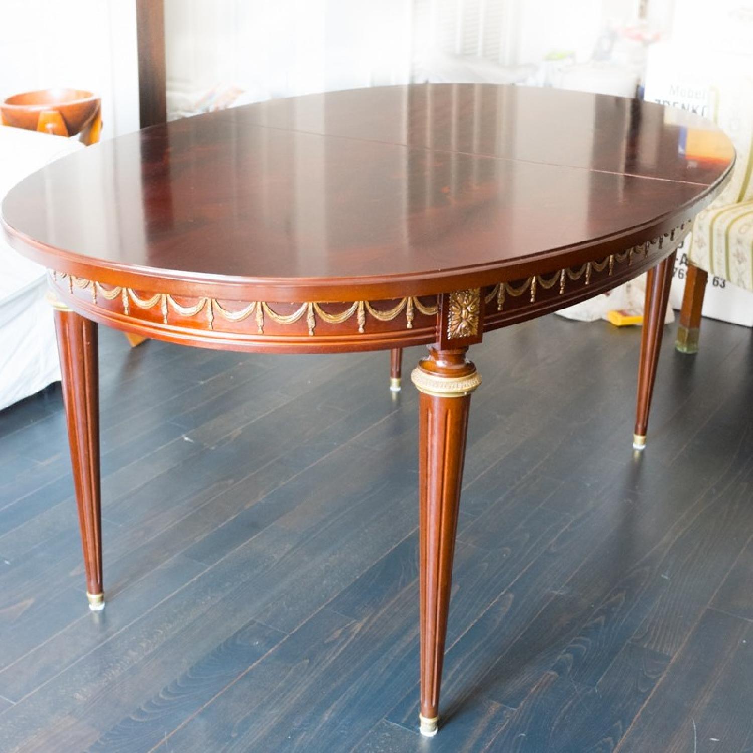 French Louis XVI Style Mahogany Dining Table - image-1