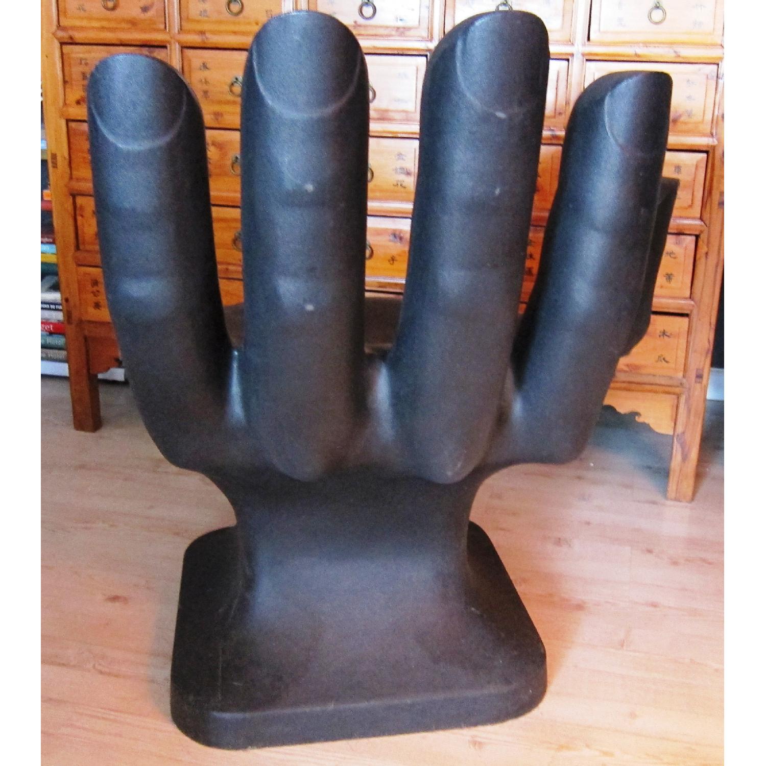 Black Molded Plastic Hand Chair - image-3