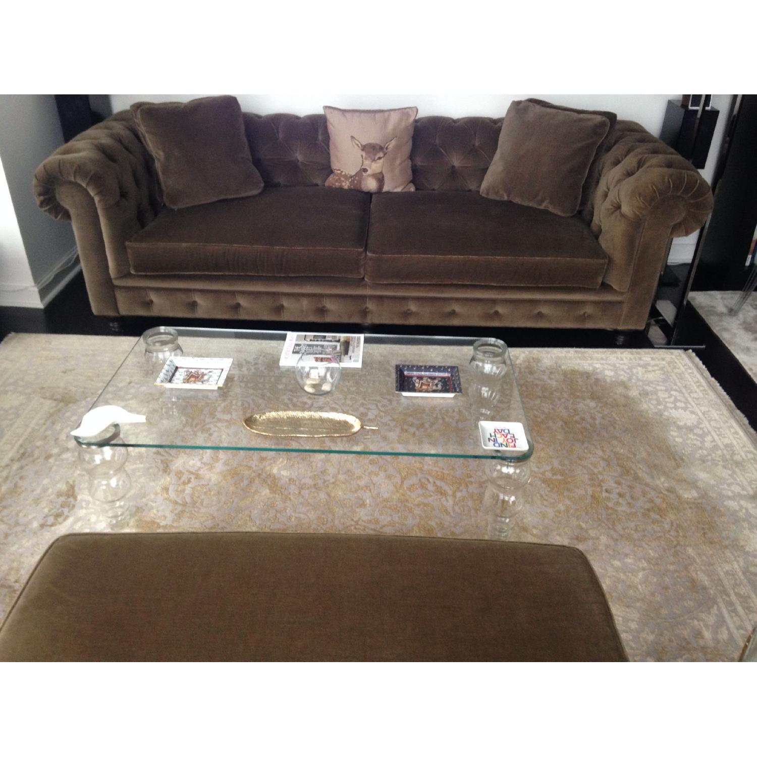 Arhaus  Wessex Tufted Sofa in Green - image-1