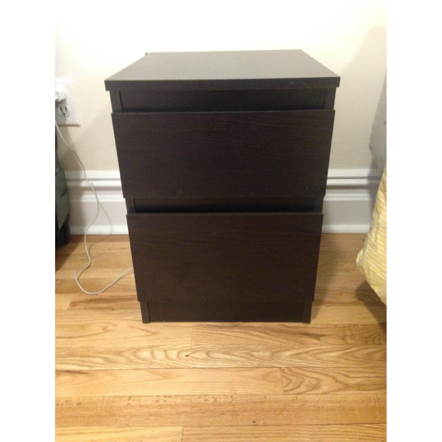 Ikea Platform Bed Frame + 2 Nighstands - image-1