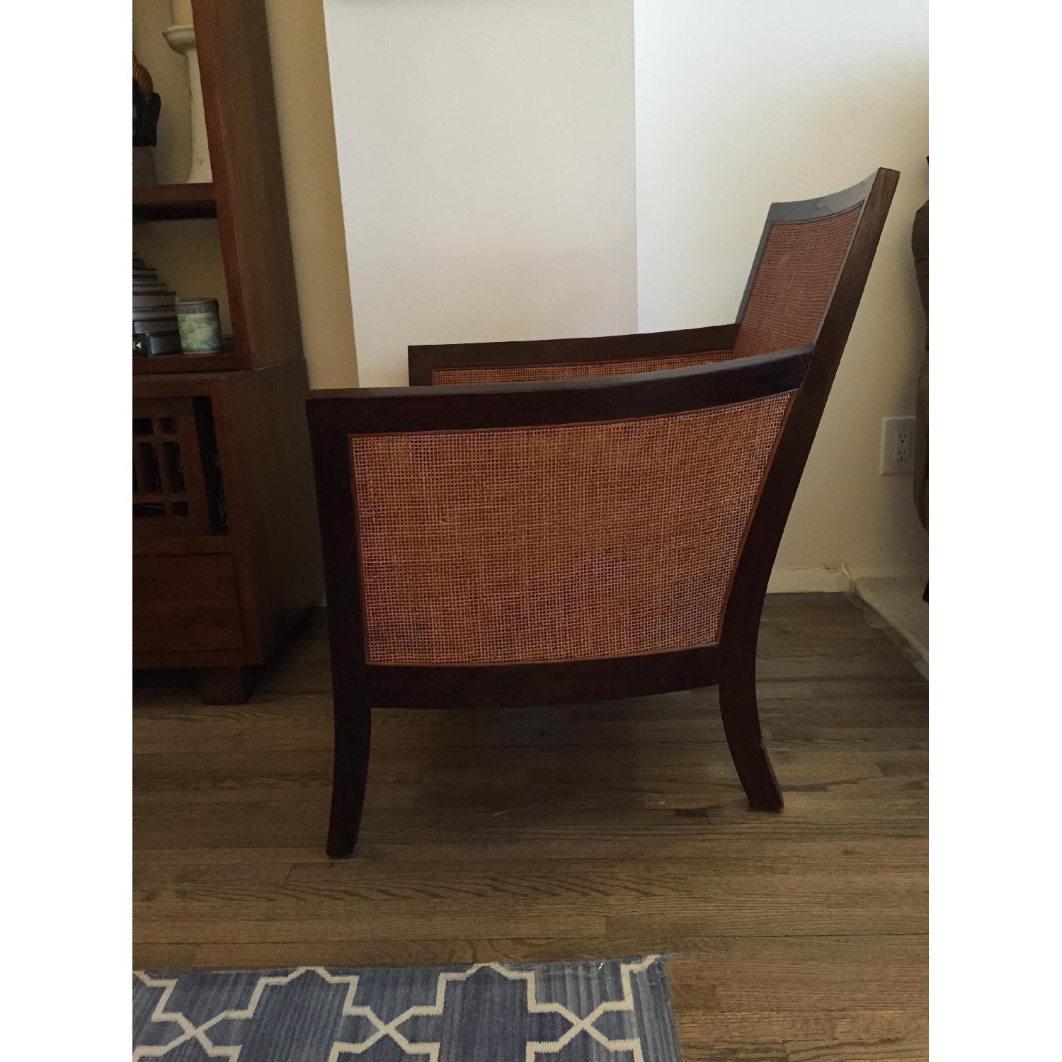 Crate & Barrel Blake Teak/Leather Chair - image-2