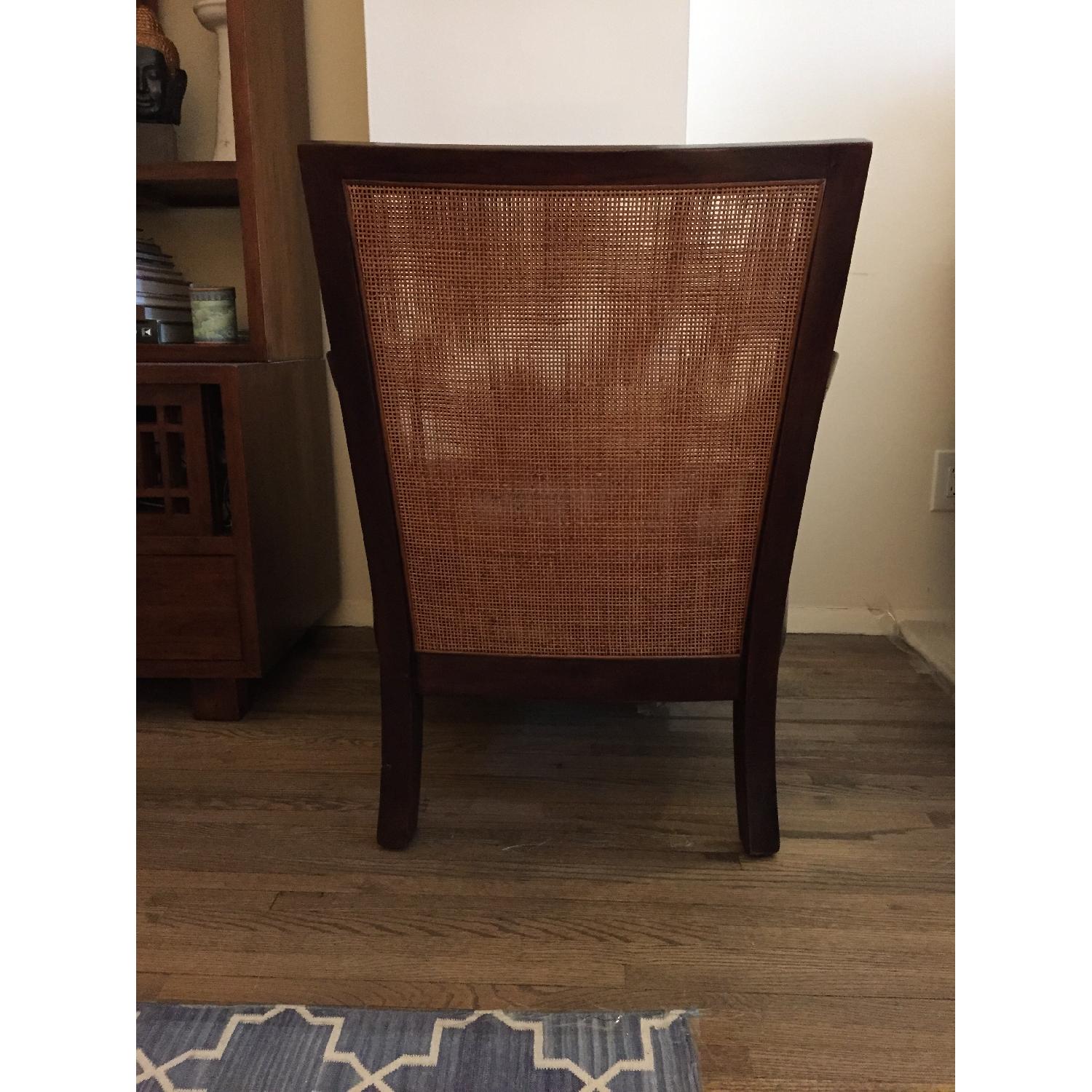 Crate & Barrel Blake Teak/Leather Chair - image-5