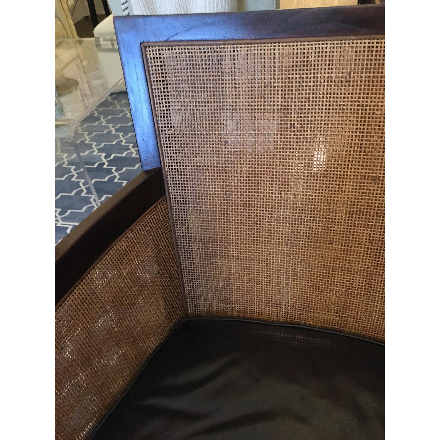 Crate & Barrel Blake Teak/Leather Chair - image-6