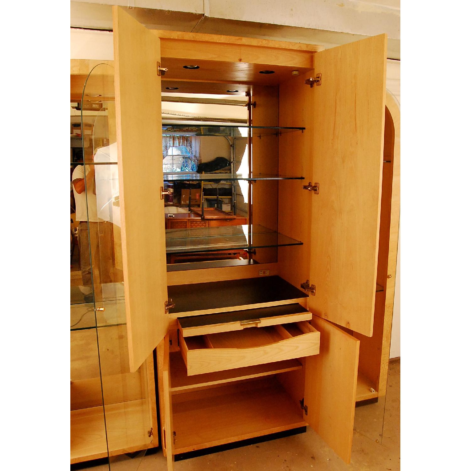 Henredon Mid-Century Modern Burlwood Dry Bar/Display Cabinet - image-3