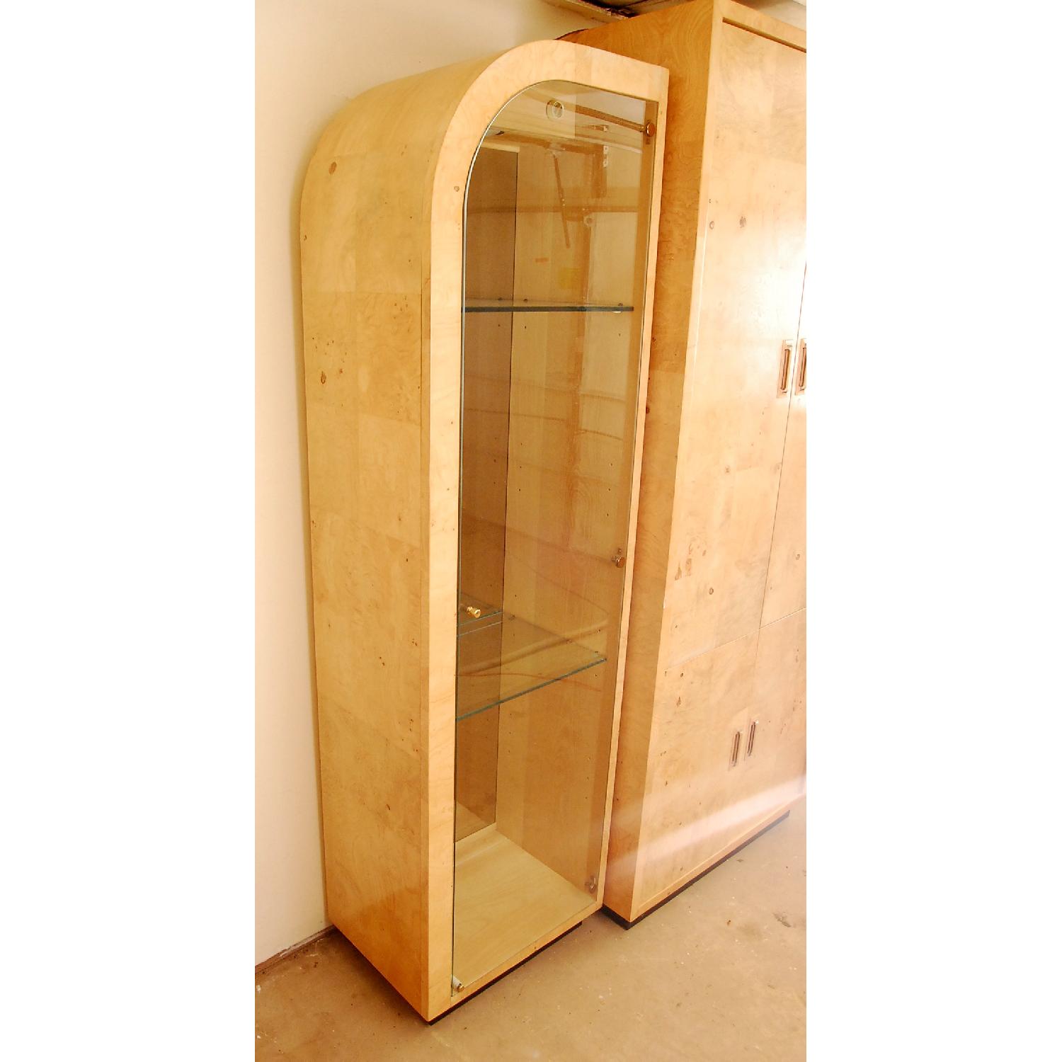 Henredon Mid-Century Modern Burlwood Dry Bar/Display Cabinet - image-5
