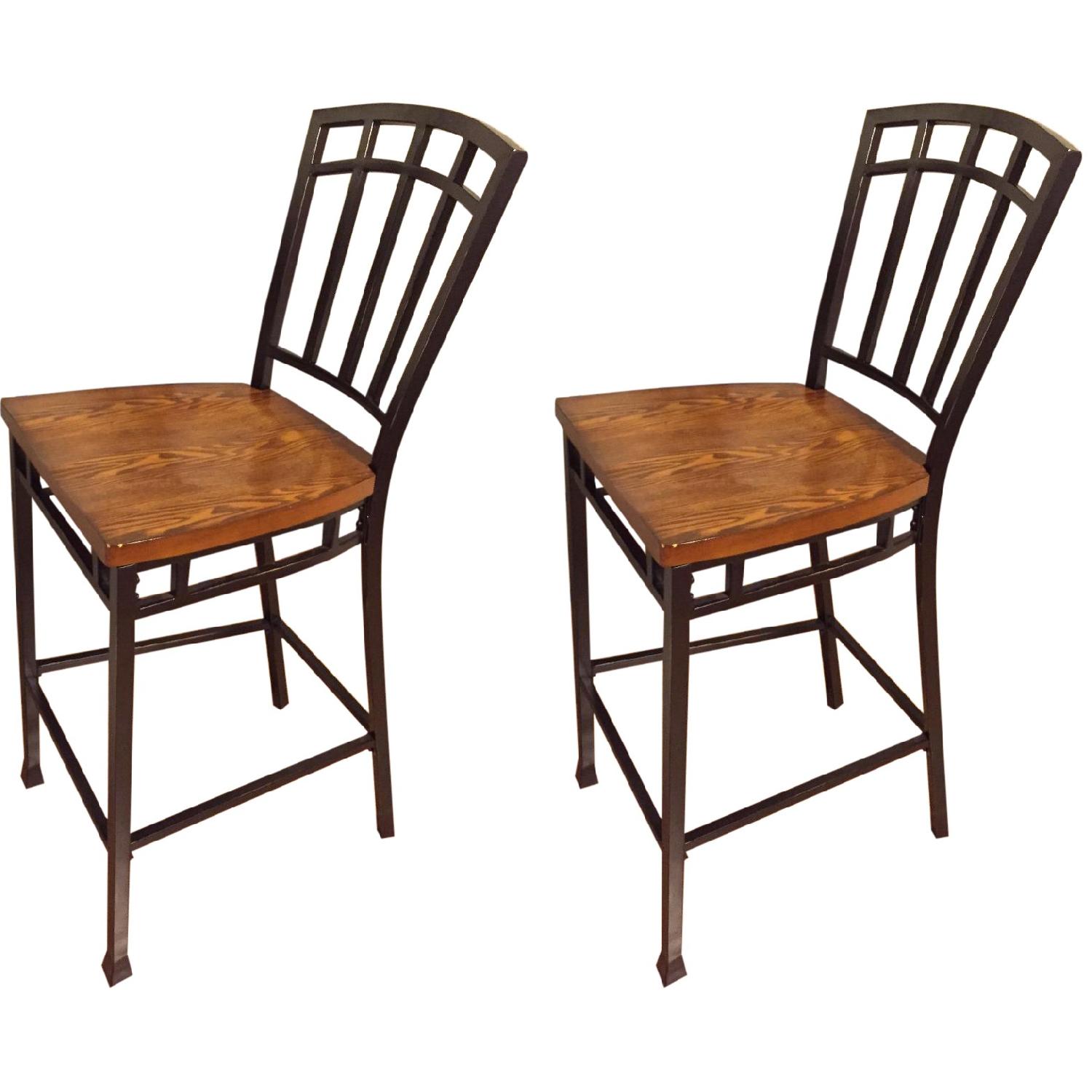 Modern Craftsman Bistro Stools - Pair - image-0