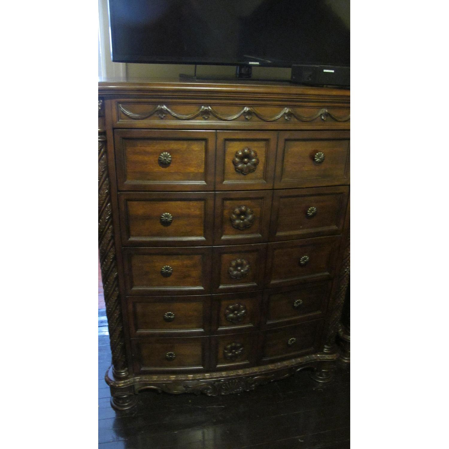 Ashley's Marble Stone & Wood King Size Bedroom Set - image-3