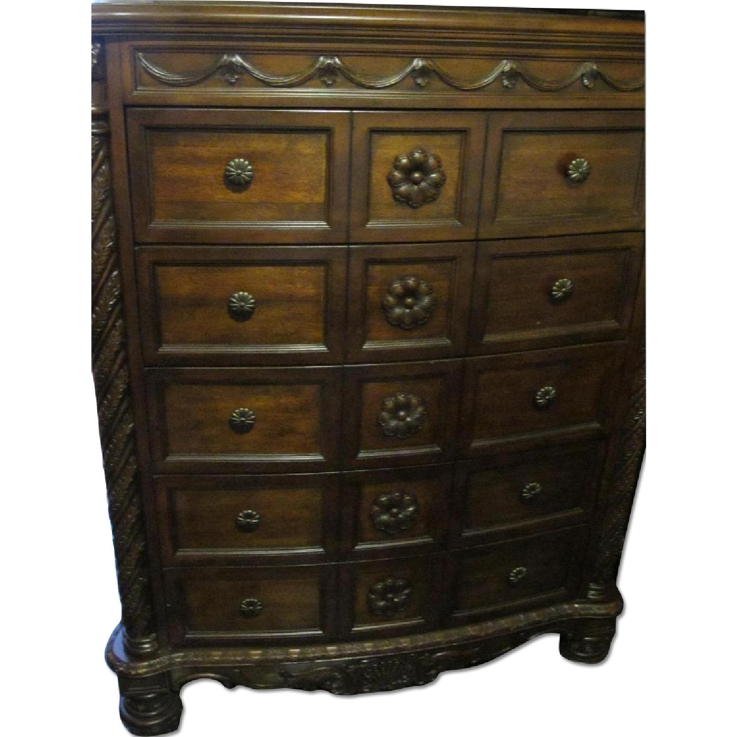 Ashley's Marble Stone & Wood King Size Bedroom Set - image-5