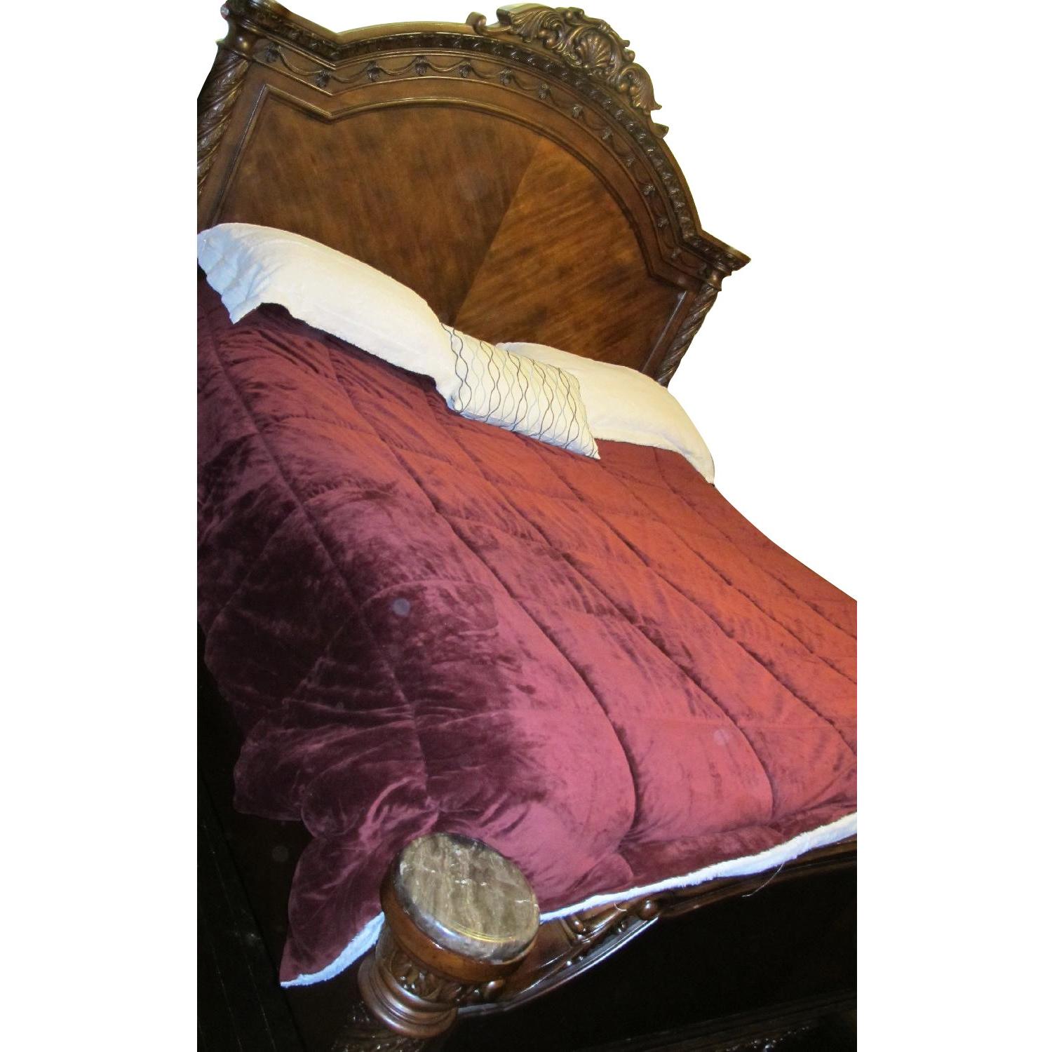 Ashley's Marble Stone & Wood King Size Bedroom Set - image-6