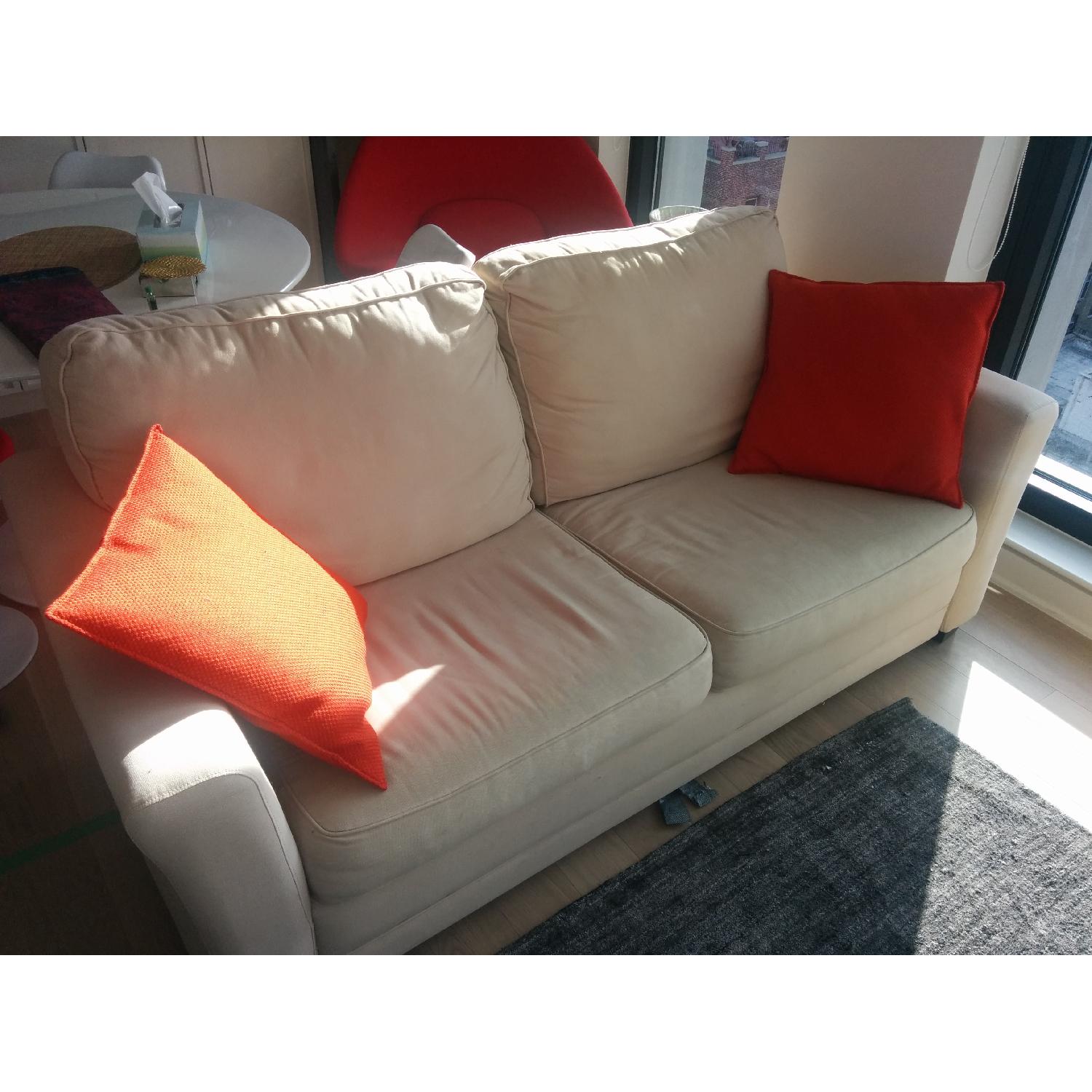 Jennifer Convertibles Off White Sleeper Sofa - image-1