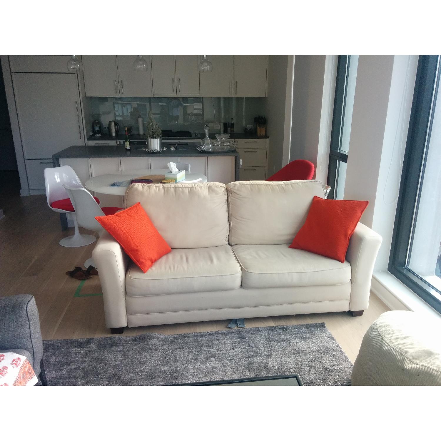 Jennifer Convertibles Off White Sleeper Sofa - image-3