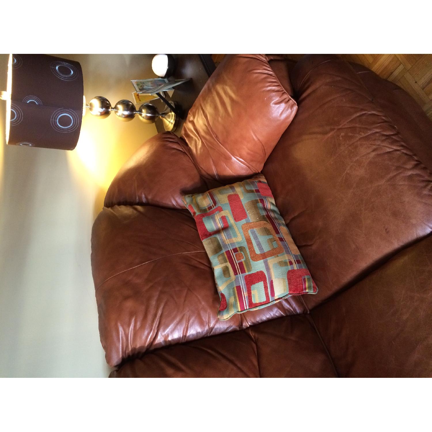 Door Store Cognac Leather Sofa - image-2