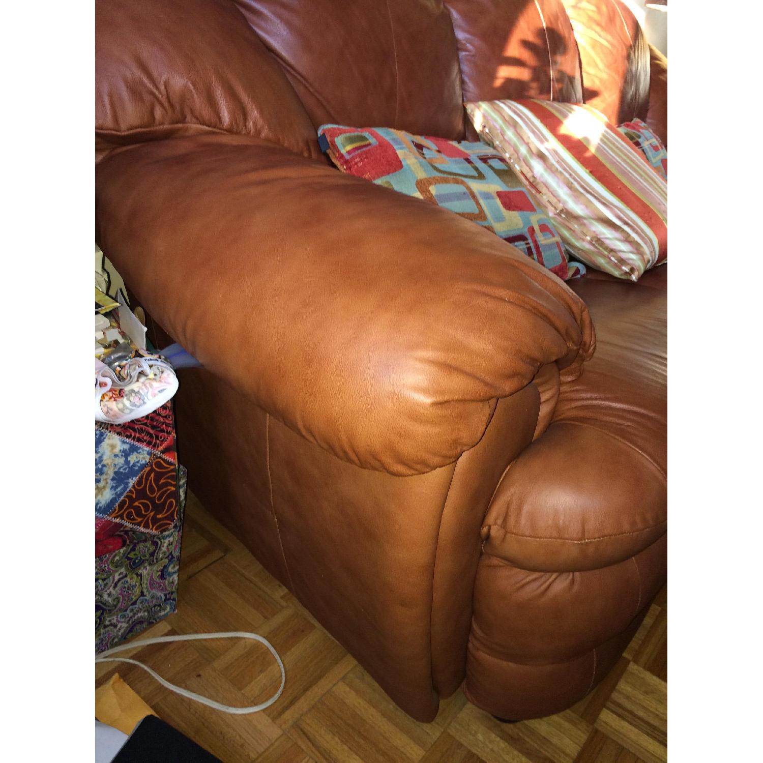 Door Store Cognac Leather Sofa - image-3