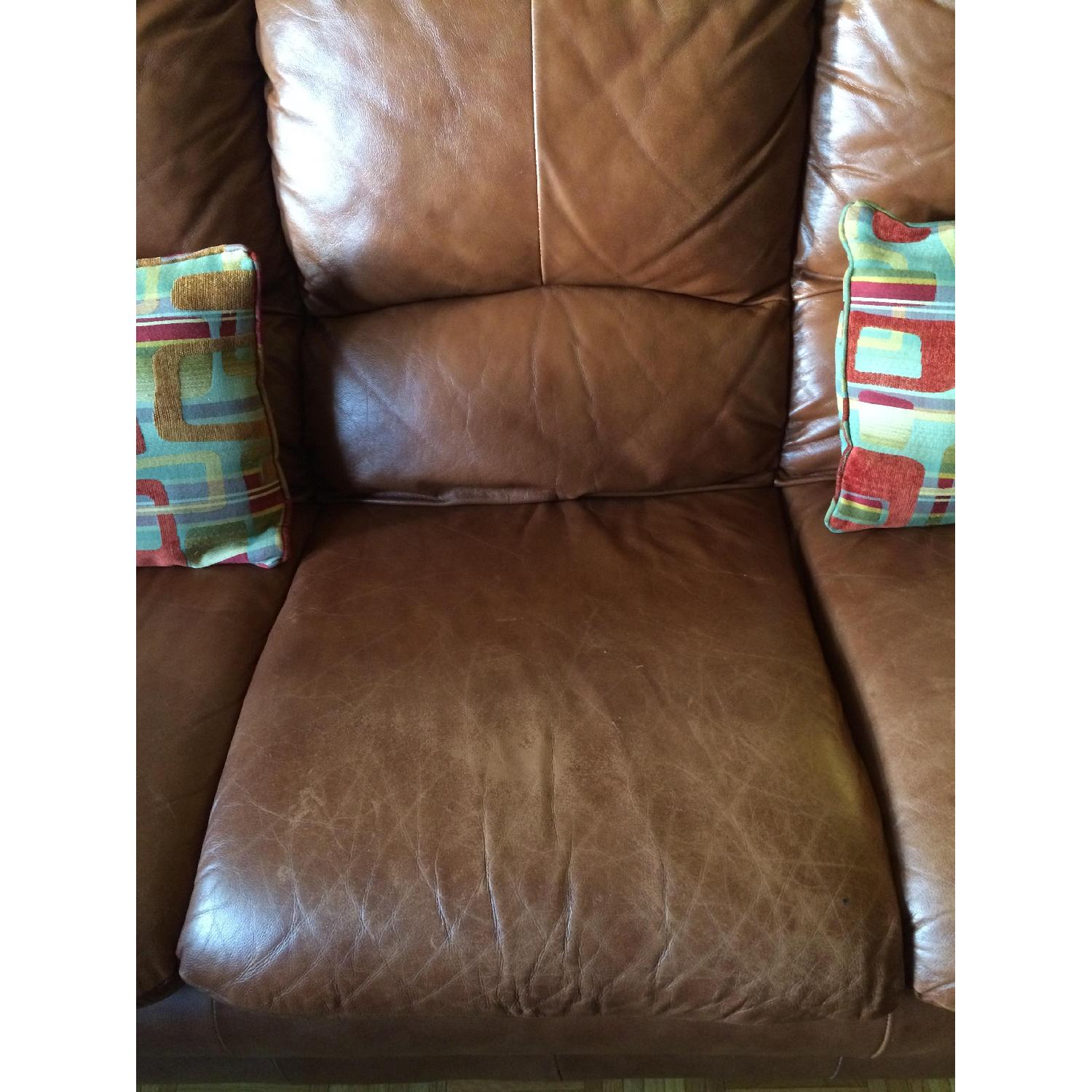 Door Store Cognac Leather Sofa - image-5