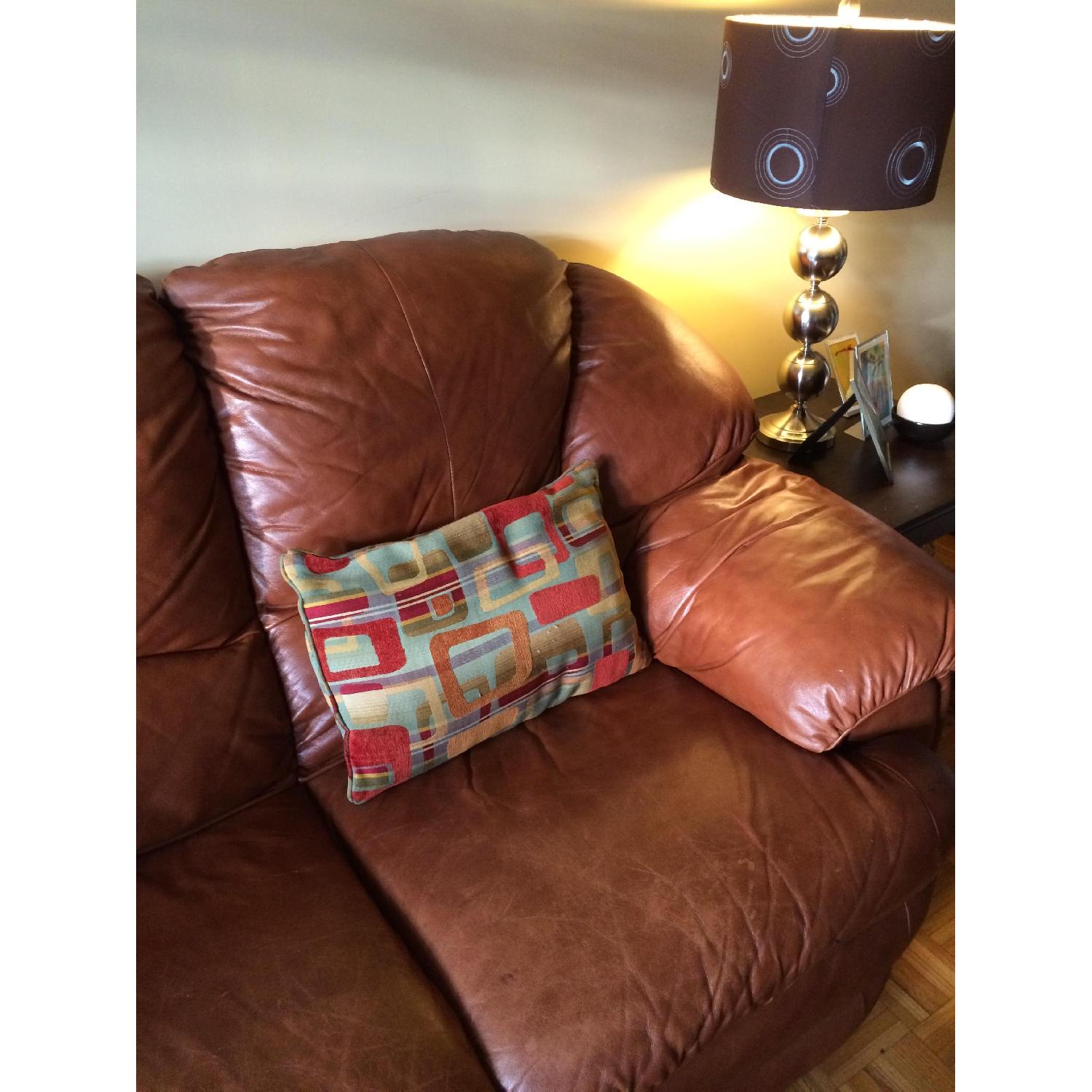 Door Store Cognac Leather Sofa - image-6