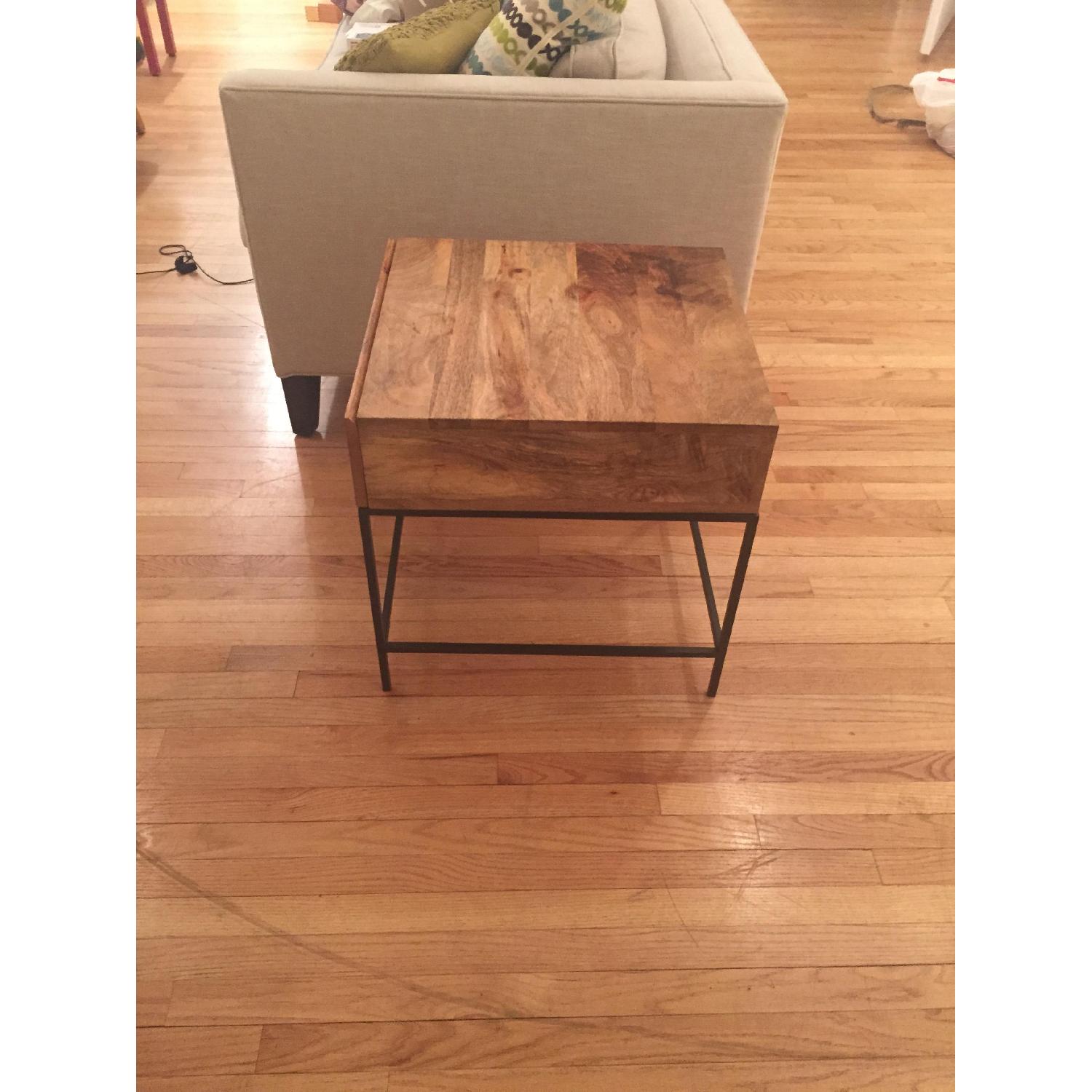 West Elm Rustic Storage Side Table - image-4